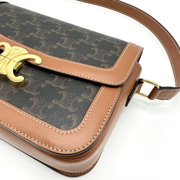 Celine Tan Classique Calfskin Triomphe Bag - Picture 6 of 10